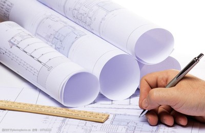 建筑工程設(shè)計手稿圖片